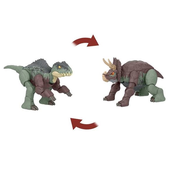 Игровая фигурка Jurassic World Дино-трансформер из фильма Мир Юрского периода Гиганотозавр-Насутоцератопс (HPD33-HPD34)